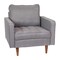 Flash Furniture Slate Gray Faux Linen Upholstered Tufted Chair IS-PC100-GY-GG - alternate 2